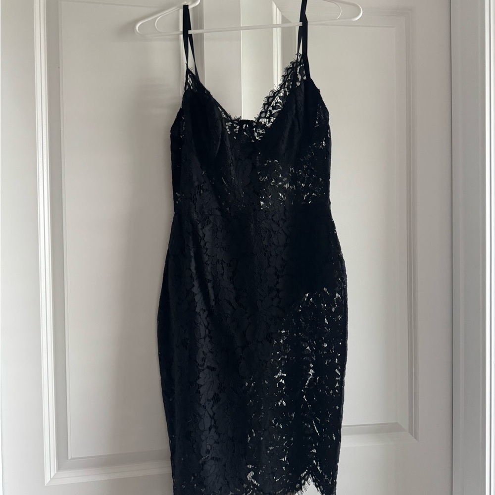Fashion Nova Black Lace Mini Dress